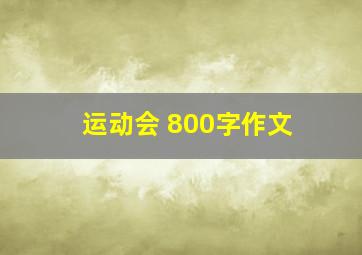 运动会 800字作文